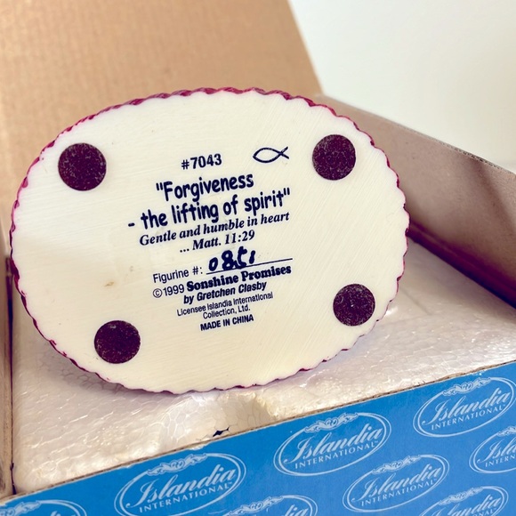 NEW Sonshine Promises by Gretchen Clasby Owl Figurine “Forgiveness” 1999 #7043 - Picture 5 of 8